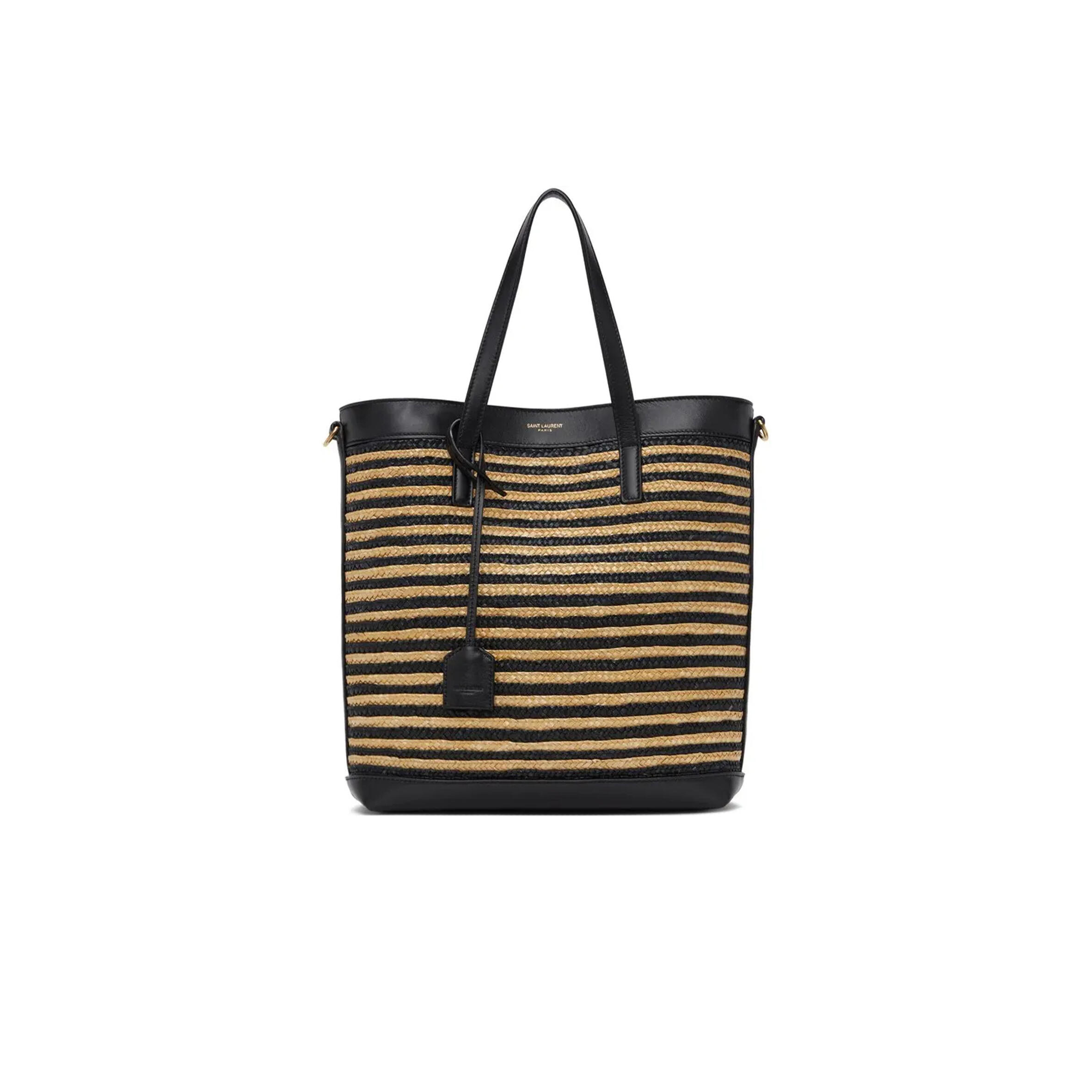 Y51 SHOPPING Sa1nt Lau*nt TOY IN RAFFIA AND LEATHER 6003077088 (25*28*8cm) Master Quality